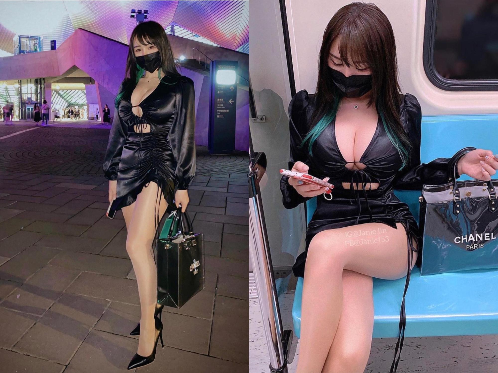 泥泥看完博恩的《炎上BURN》秀後，搭乘捷運返家。（翻攝自泥泥IG）