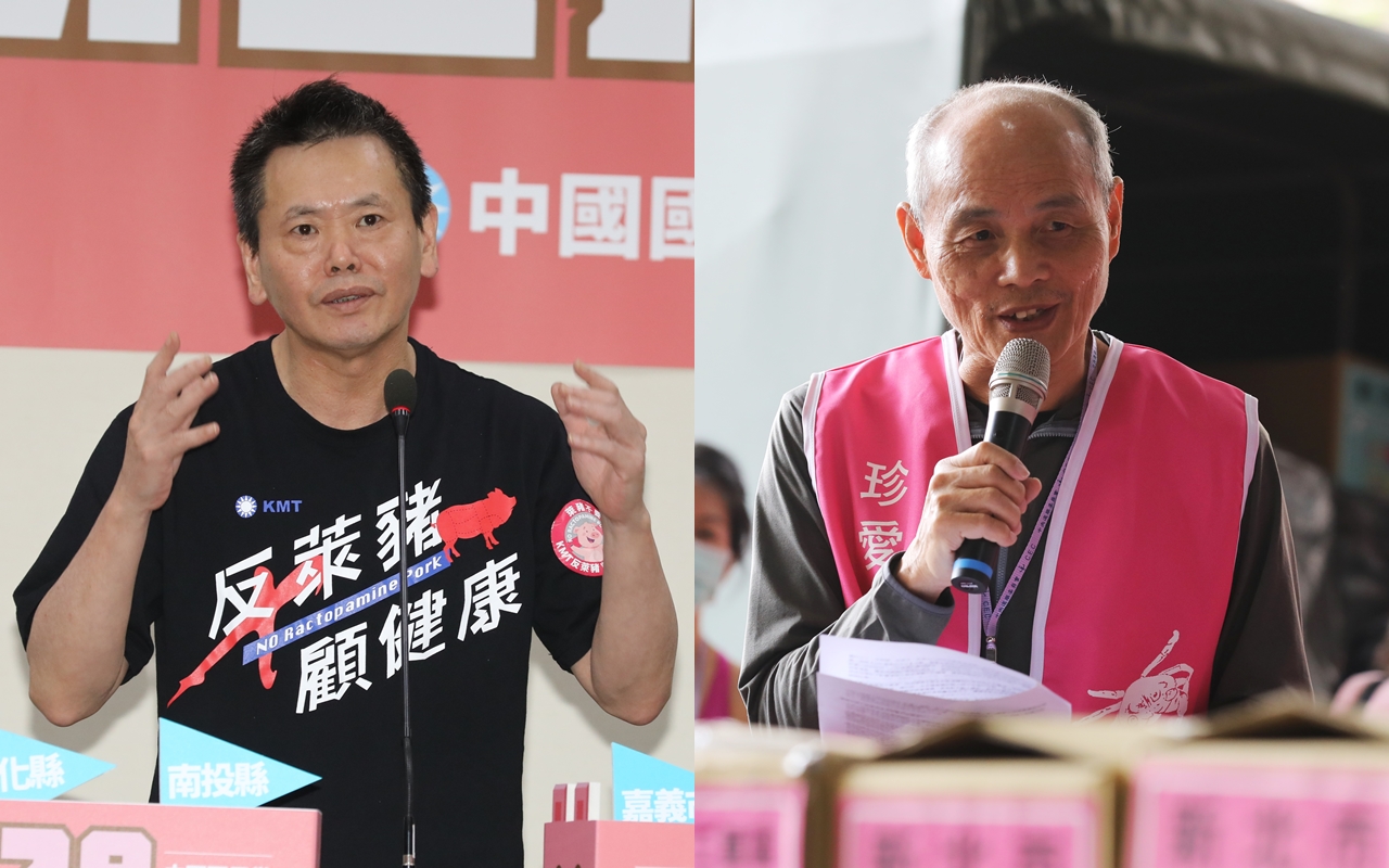 國民黨立委林為洲（左）任領銜人提出的「反萊豬」公投、潘忠政（右）任領銜人提出的「珍愛藻礁」公投，均已跨越成案門檻。（本刊資料照）