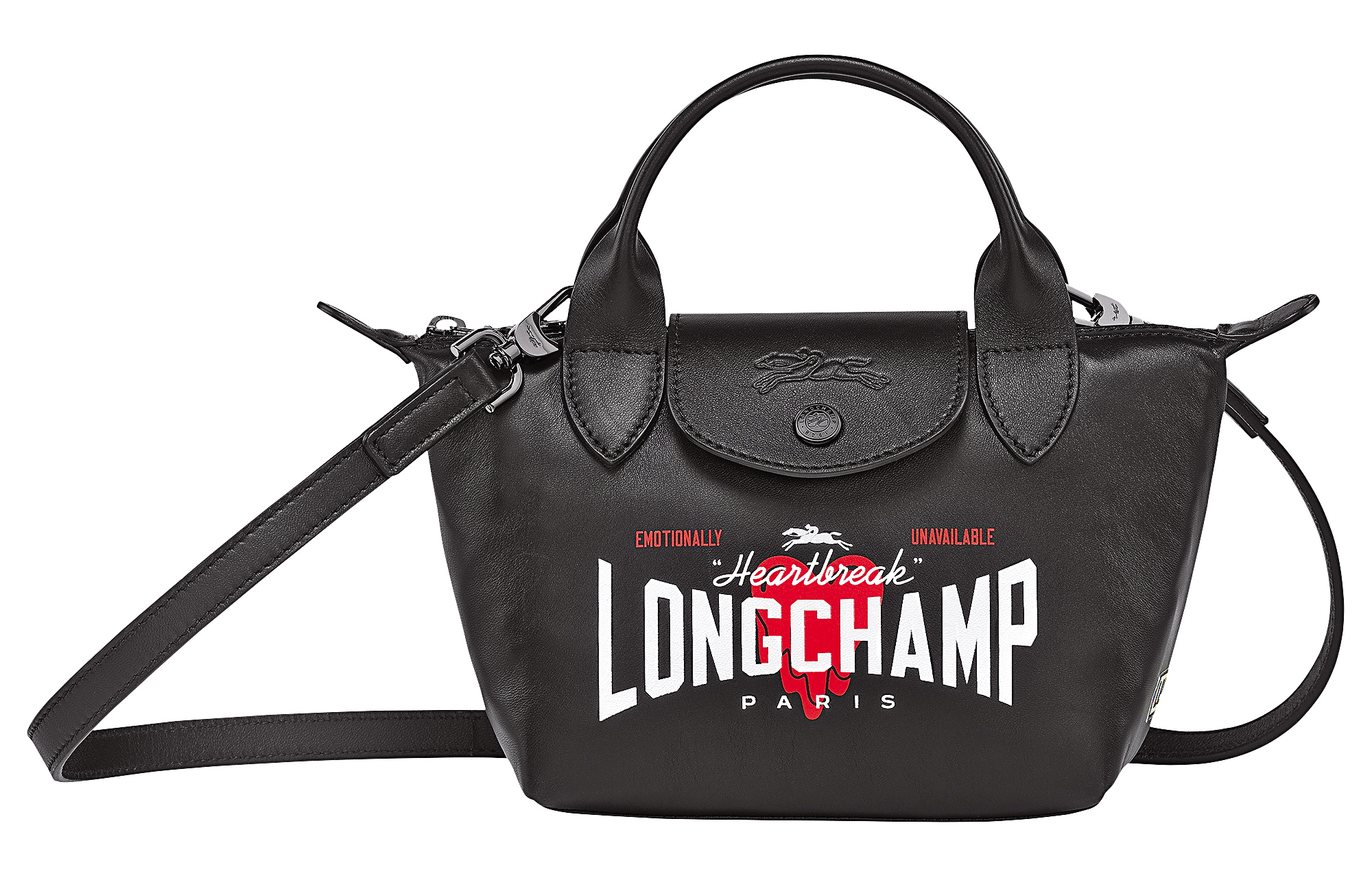 Longchamp X EU聯名系列Le Pliage®Cuir迷你手提包。NT$17,800
