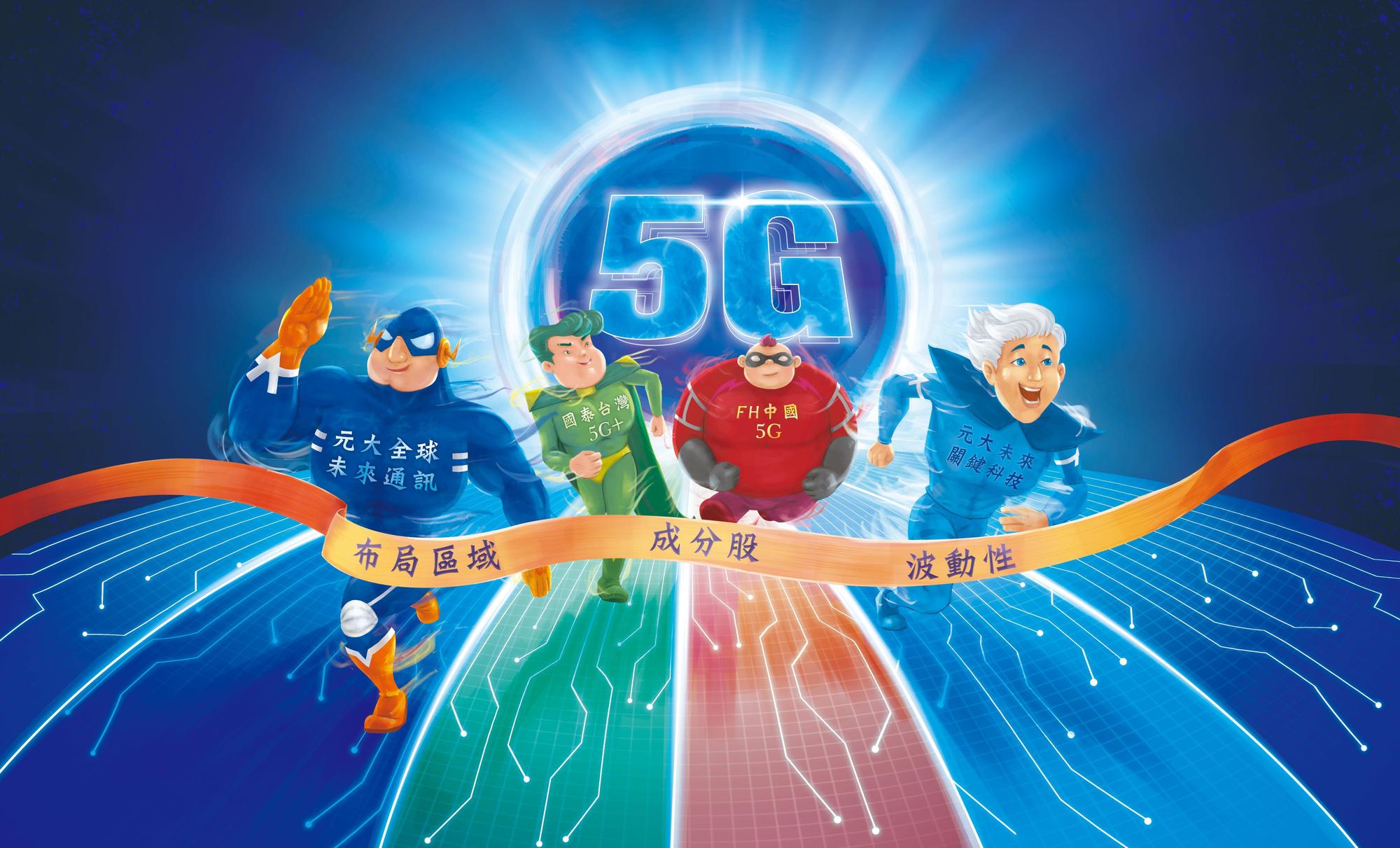 5G產業發展明確，投資人透過ETF搶搭趨勢列車前，應先釐清布局區域及成分股樣貌。