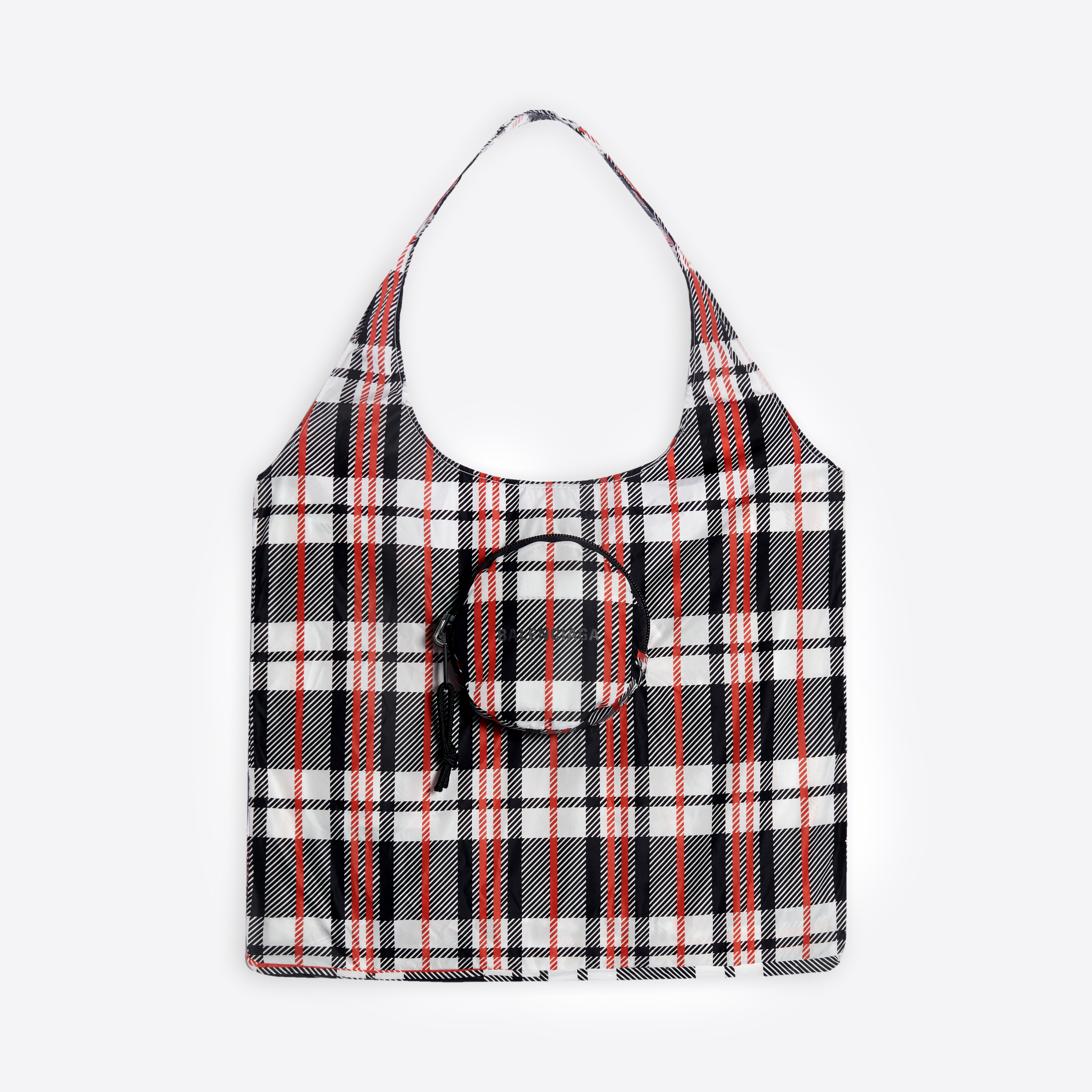格紋BALENCIAGA 環保購物袋 NT$10,300。(BALENCIAGA提供)