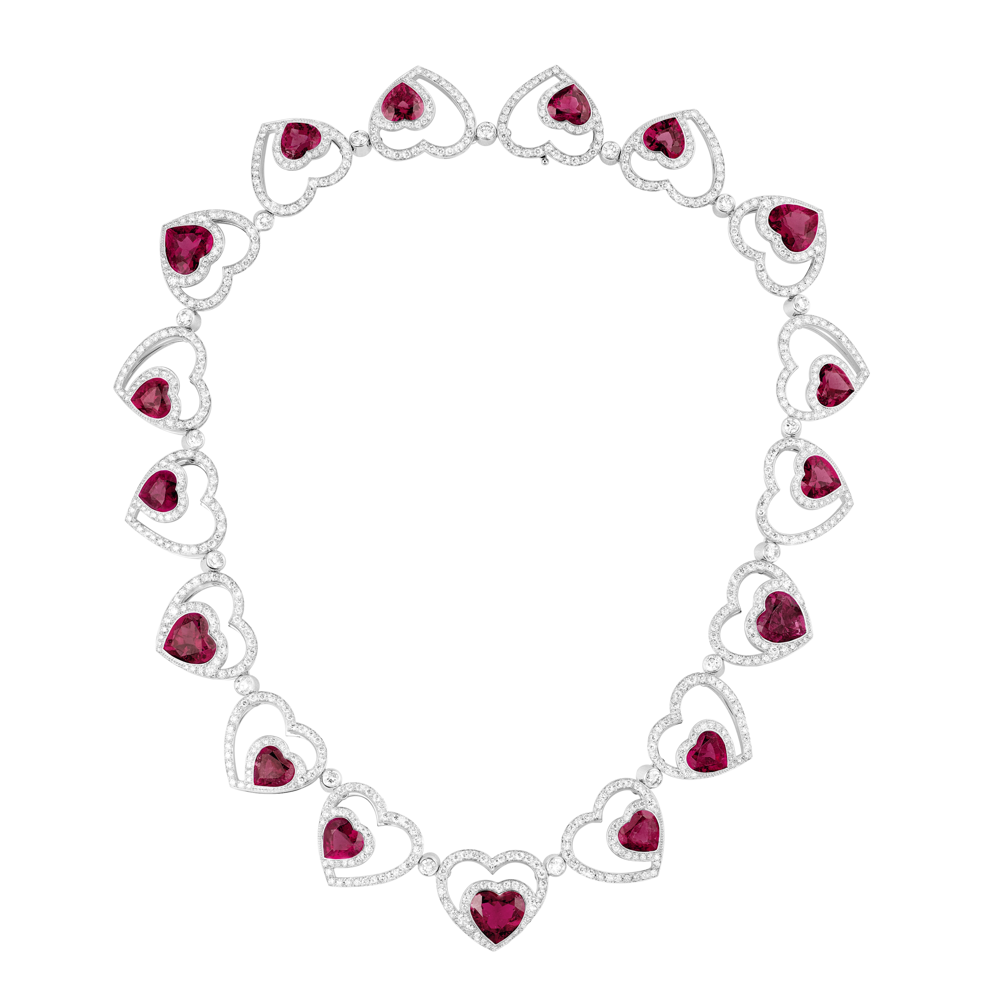 PRETTY WOMAN UNCONDITIONAL High Jewelry 紅碧璽和鑽石項鍊NT$5,933,300。(FRED提供)