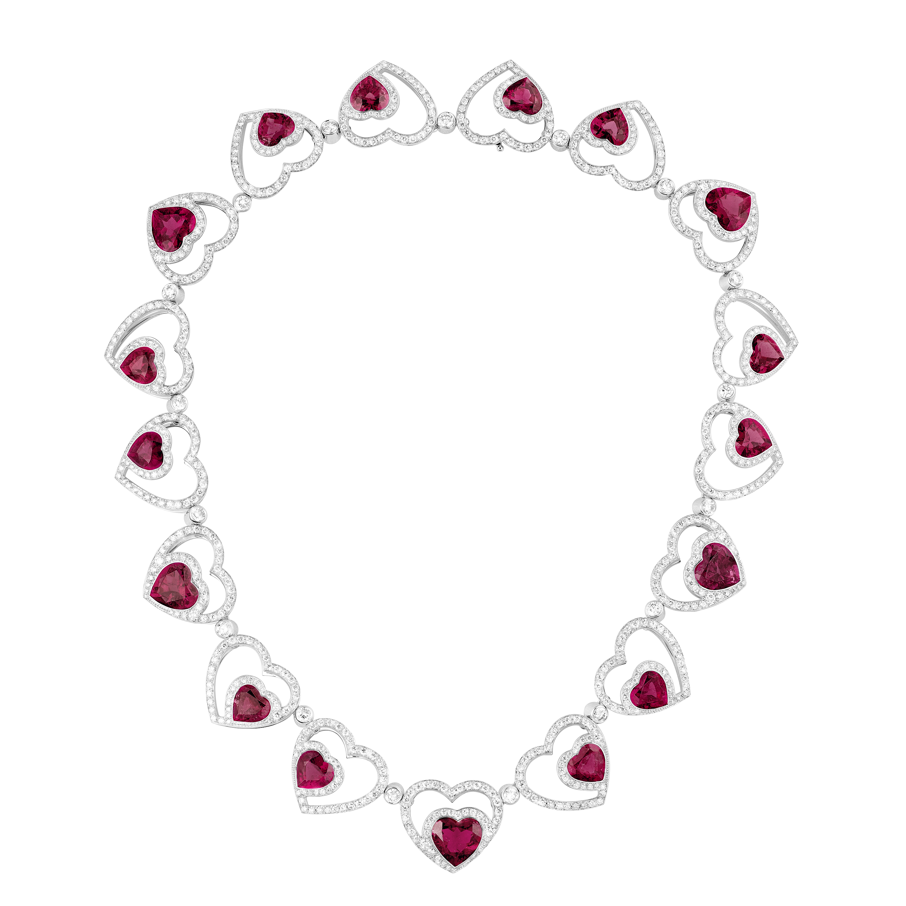 PRETTY WOMAN UNCONDITIONAL High Jewelry 紅碧璽和鑽石項鍊NT$5,933,300。（FRED提供）