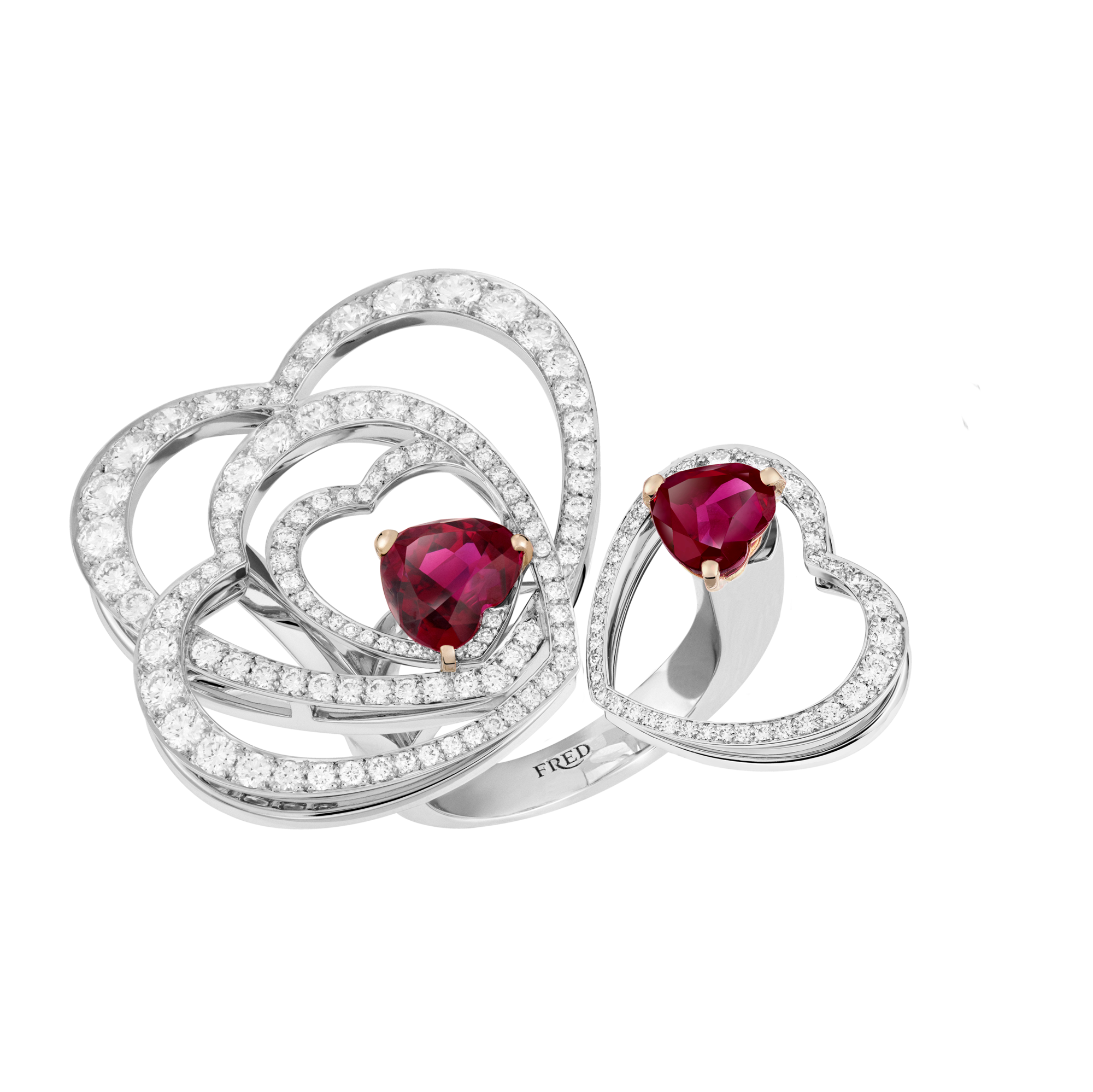 PRETTY WOMAN GLAMOUROUS High Jewelry紅碧璽和鑽石戒指NT$1,541,900。(FRED提供)