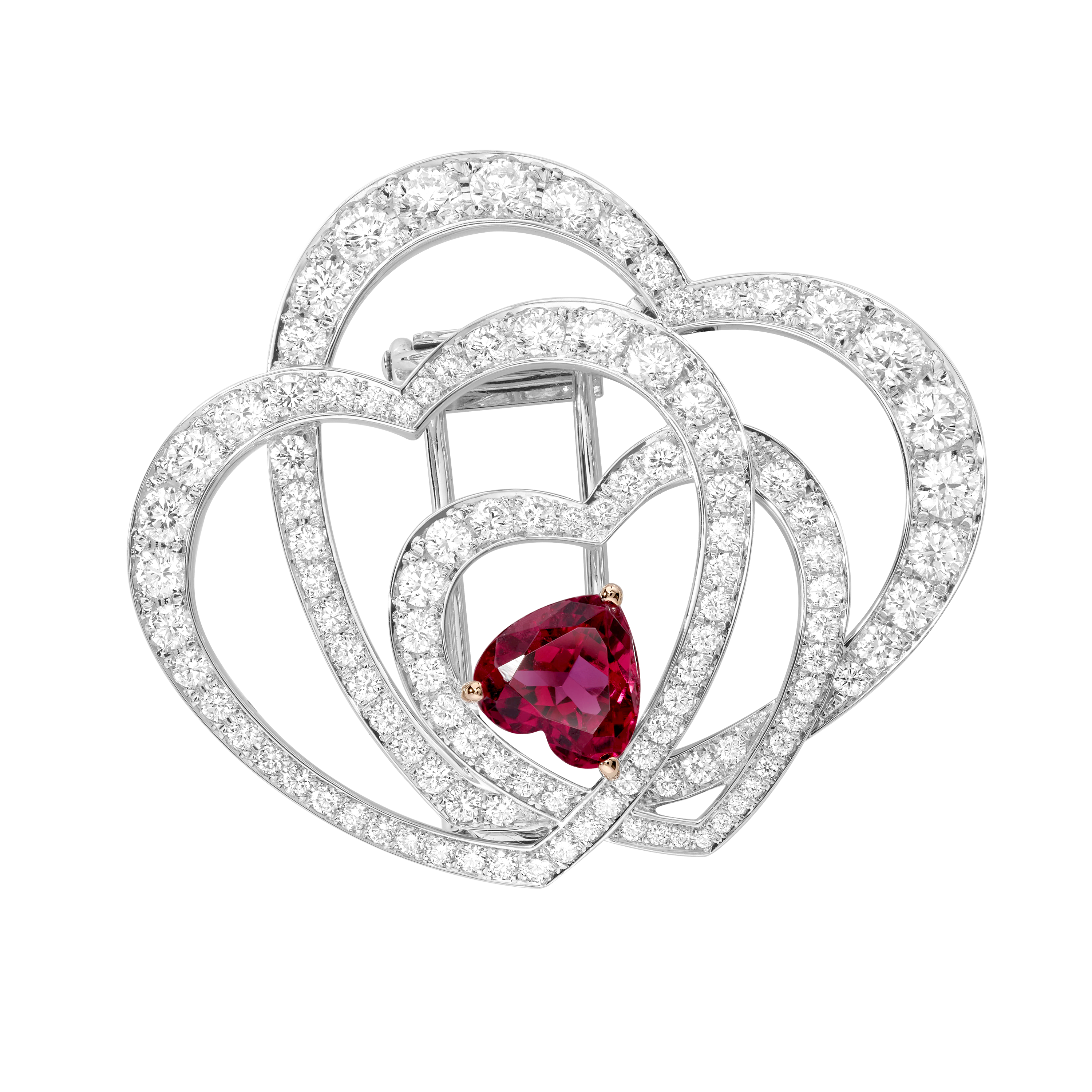 PRETTY WOMAN GLAMOUROUS High Jewelry紅碧璽和鑽石胸針NT$1,473,400。（FRED提供）
