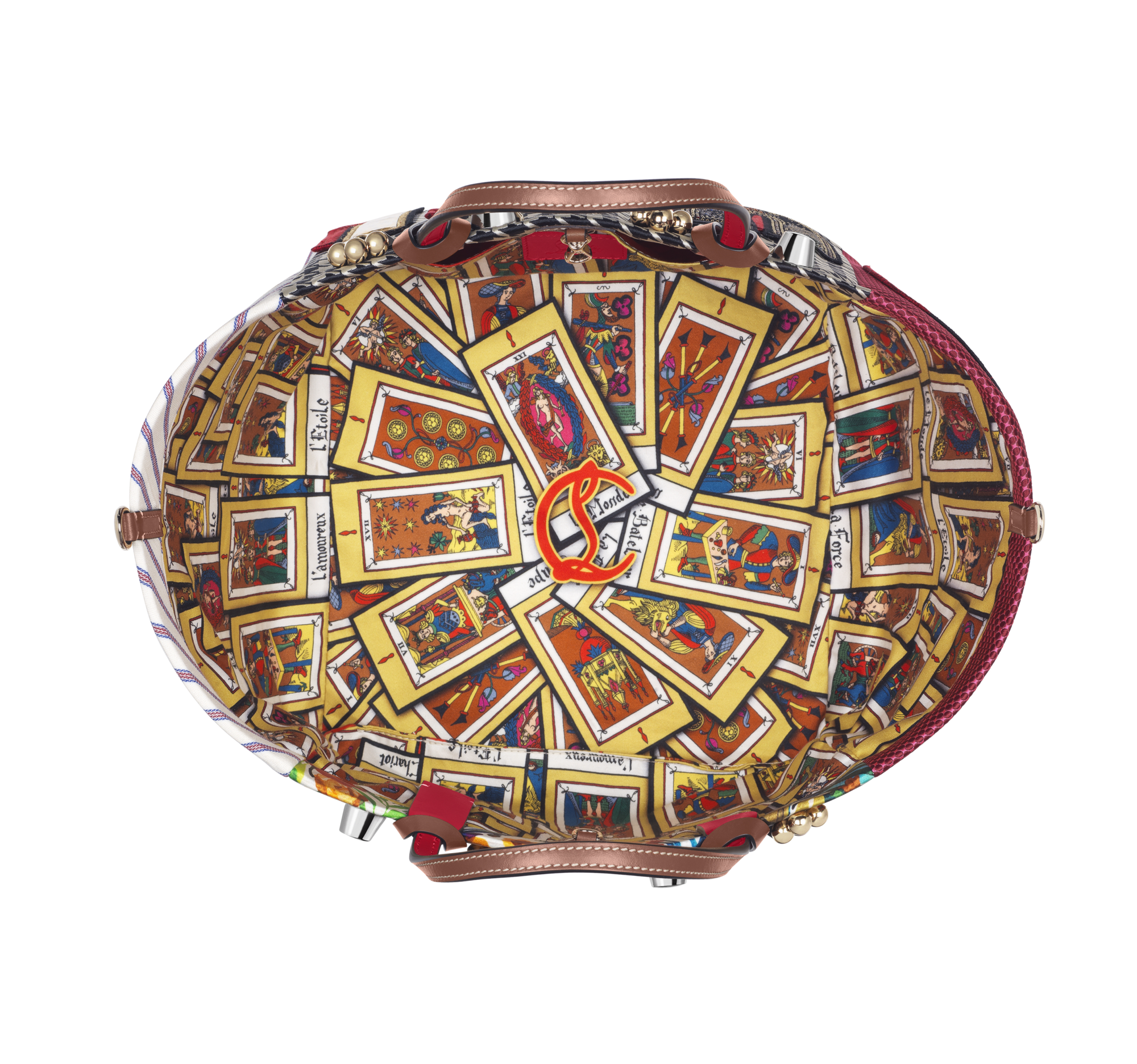 CARACABA內襯襯裡為Tarot印花。(Christian Louboutin提供)
