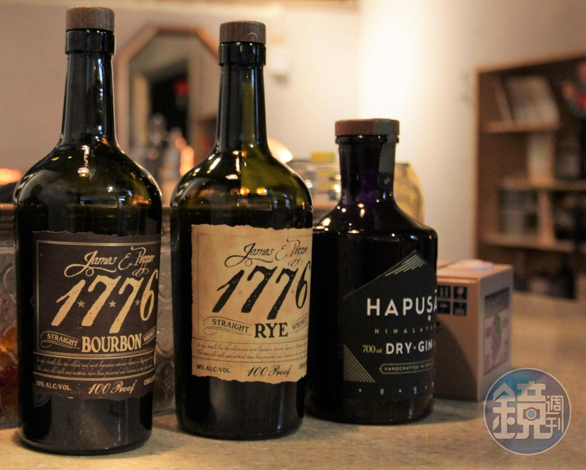 吧檯偶爾會出現一些隱藏版酒款,不一定是琴酒, 但都是這次錯過、下次沒有。(廖柏昀攝)