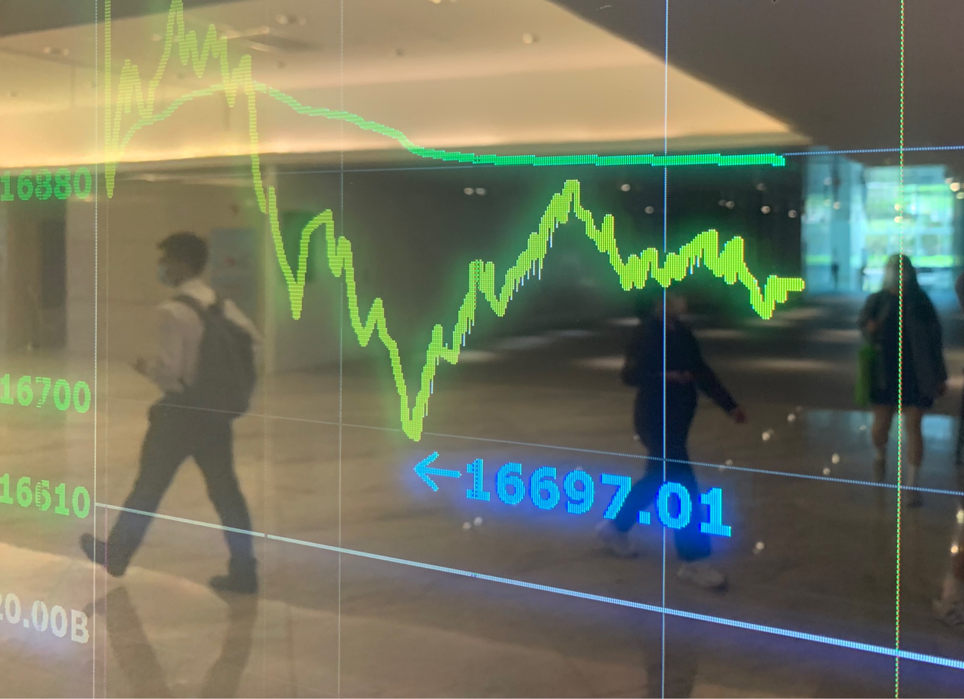 台積電、聯發科4月營收不如預期，電子股殺聲隆隆，台股盤中大跌逾400點。