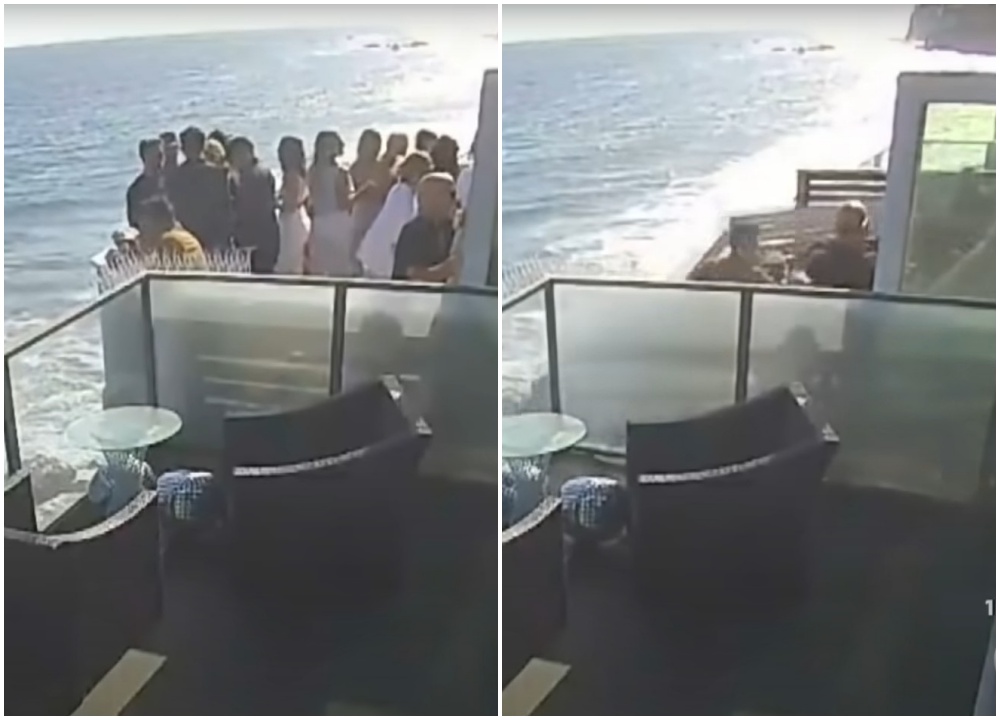 美國加州濱海發生一起陽台坍塌意外。（翻攝自 CBS Los Angeles YouTube）