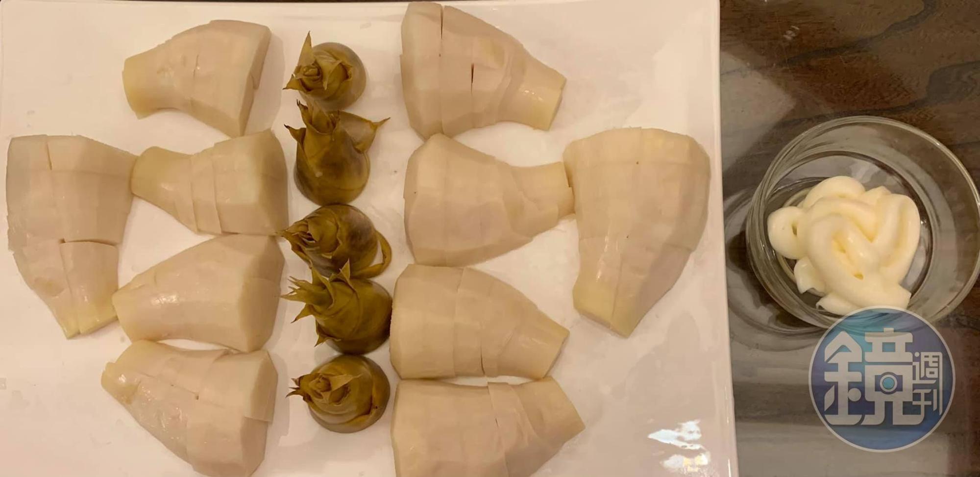 白玉涼筍,吃起來質地綿密脆嫩,有如水梨般清甜。