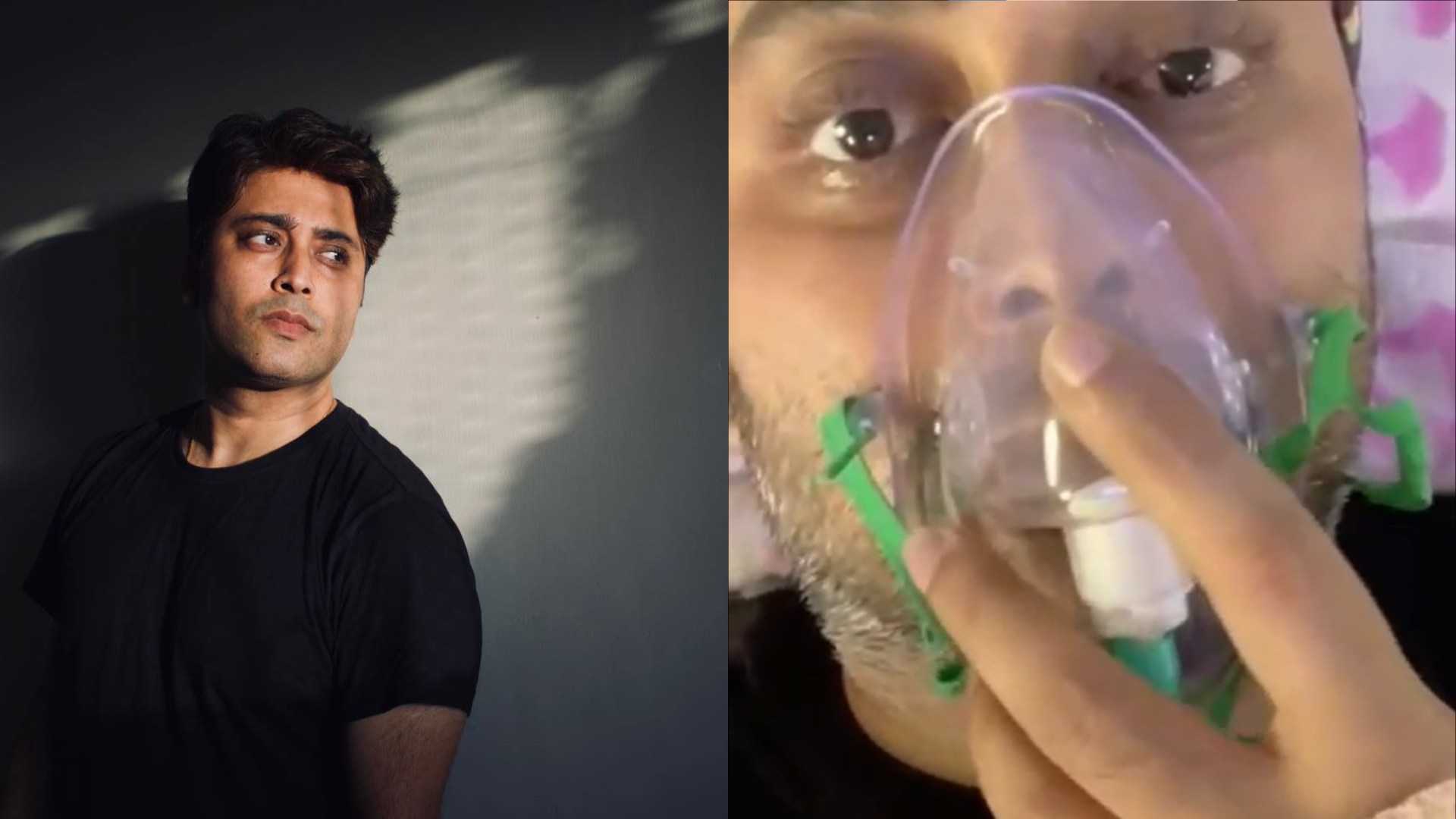 印度演員沃拉(Rahul Vohra)染疫病故,妻子公開他生前最後影片。(翻攝自Irahul Vohra臉書、ijyotitiwari IG)