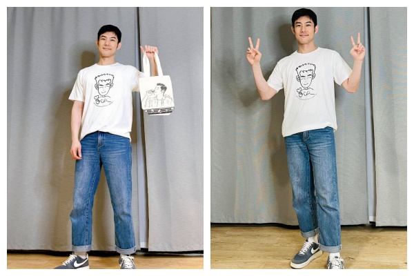 施易男精心籌畫睽違4年的粉絲會，還設計要送給粉絲的帆布袋伴手禮，無奈本土疫情升溫，只能宣布生日粉絲會延期。（翻攝自施易男臉書）