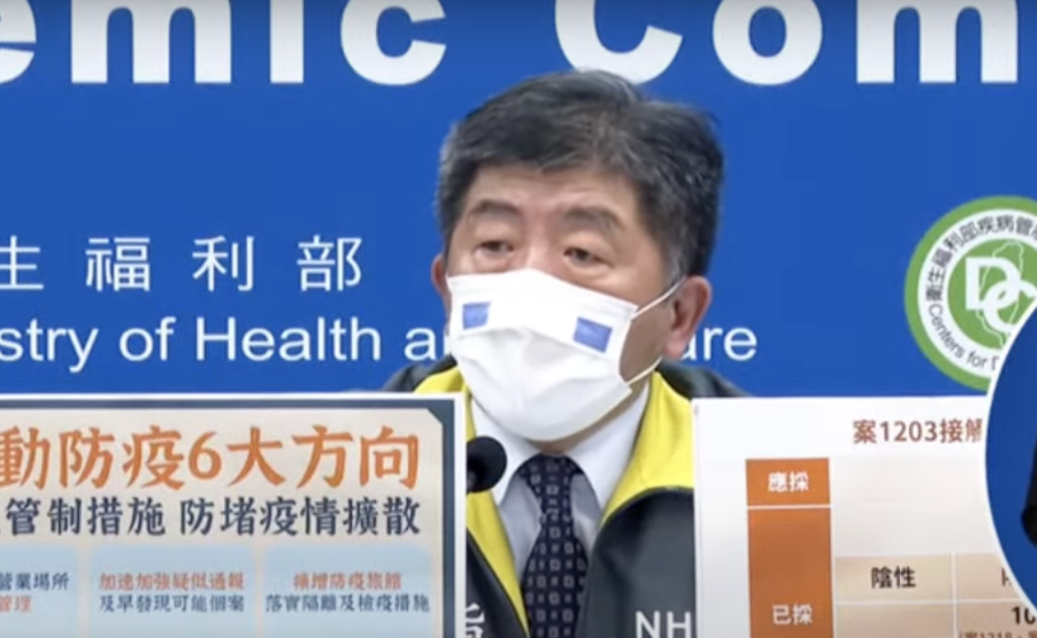 今日一口氣新增本土16確診案例。（翻攝影片畫面）