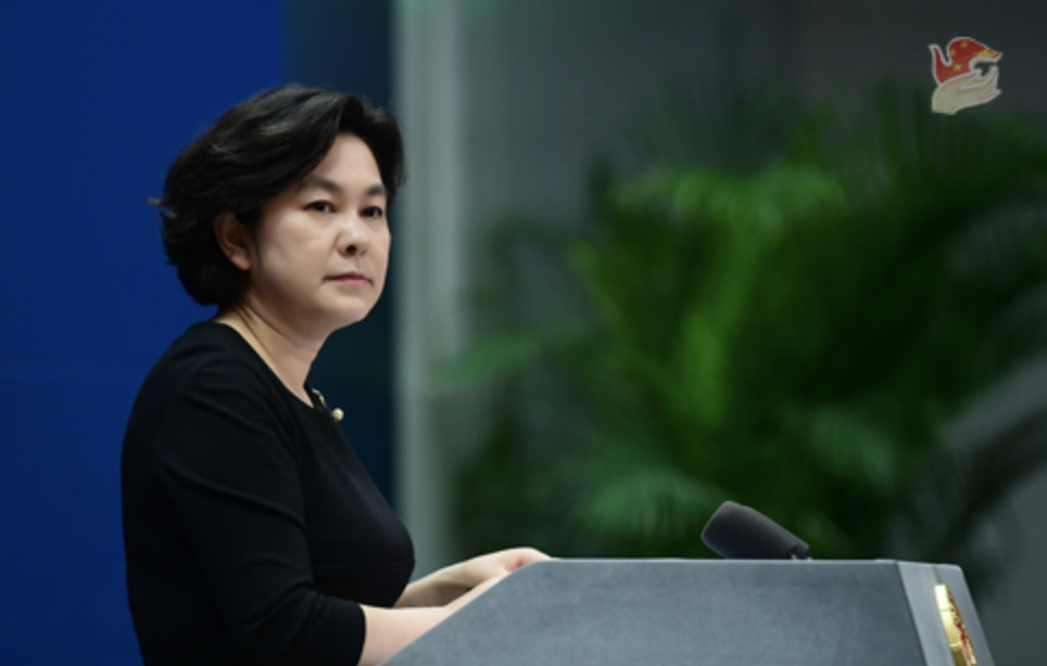 中國外交部發言人華春瑩以「山東餃子館、山西麵館」的邏輯主張主權，已引起國際撻伐。（翻攝中國外交部網站）