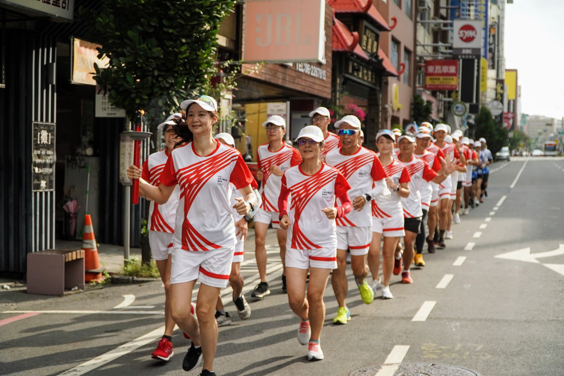 本屆全大運在成大舉行，日前進行全大運聖火環台。（翻攝自成大臉書）