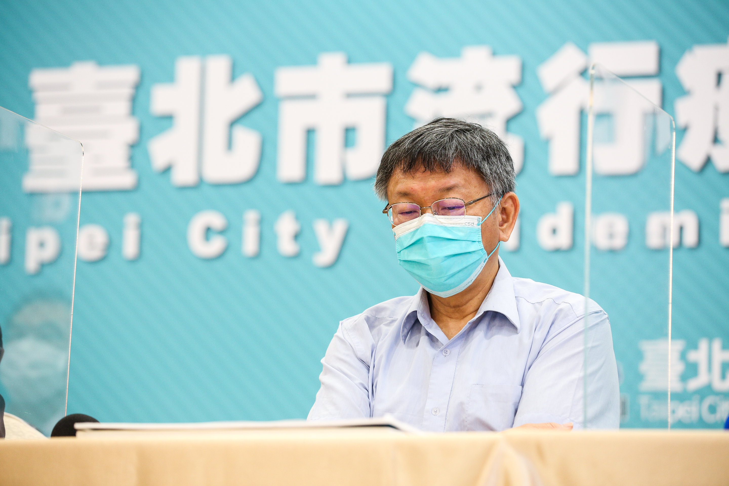台北市長柯文哲說明和平醫院應變措施。
