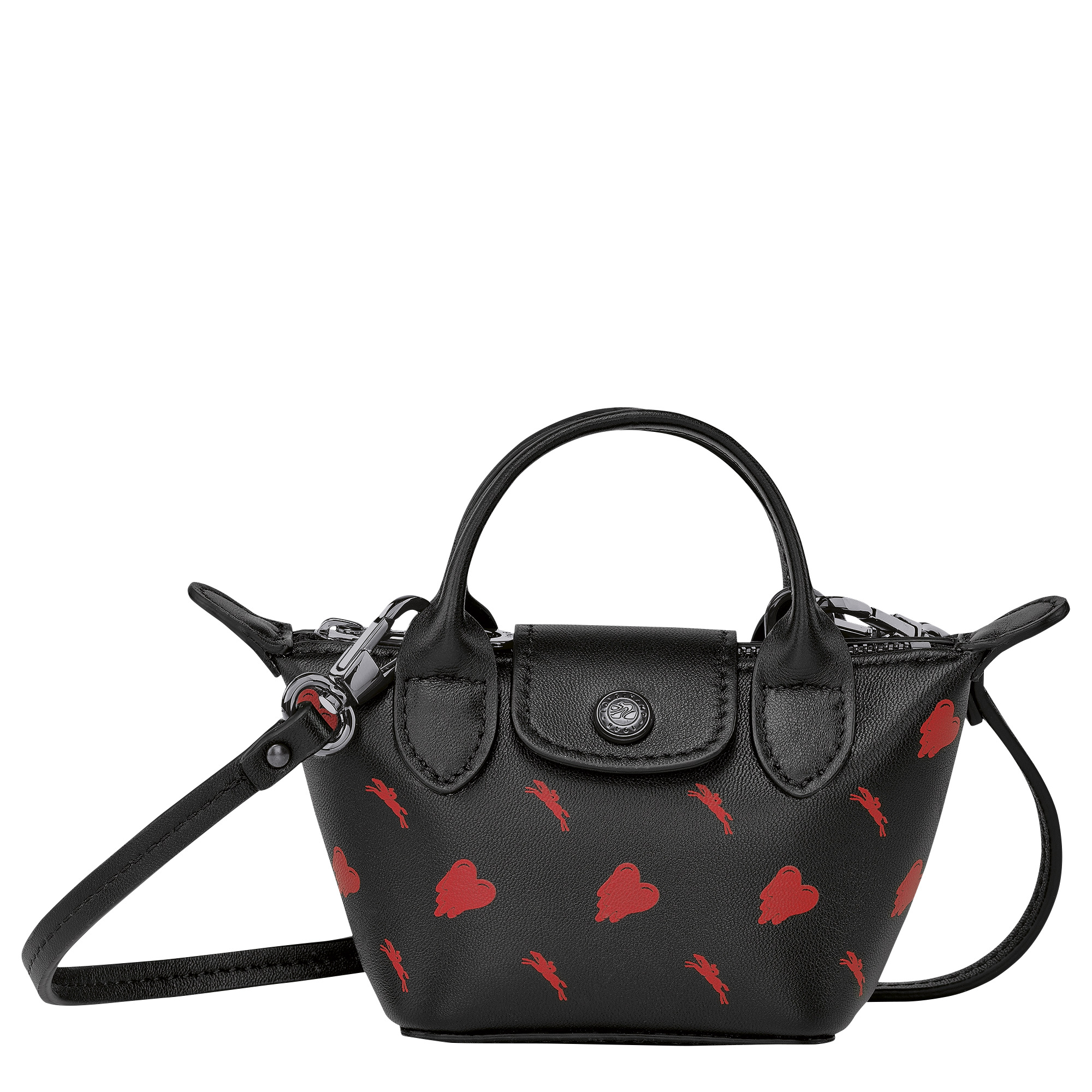 LONGCHAMP x EU聯名系列Le Pliage Cuir奈米斜揹袋（兼腰包）。NT$12,300。（LONGCHAMP提供）
