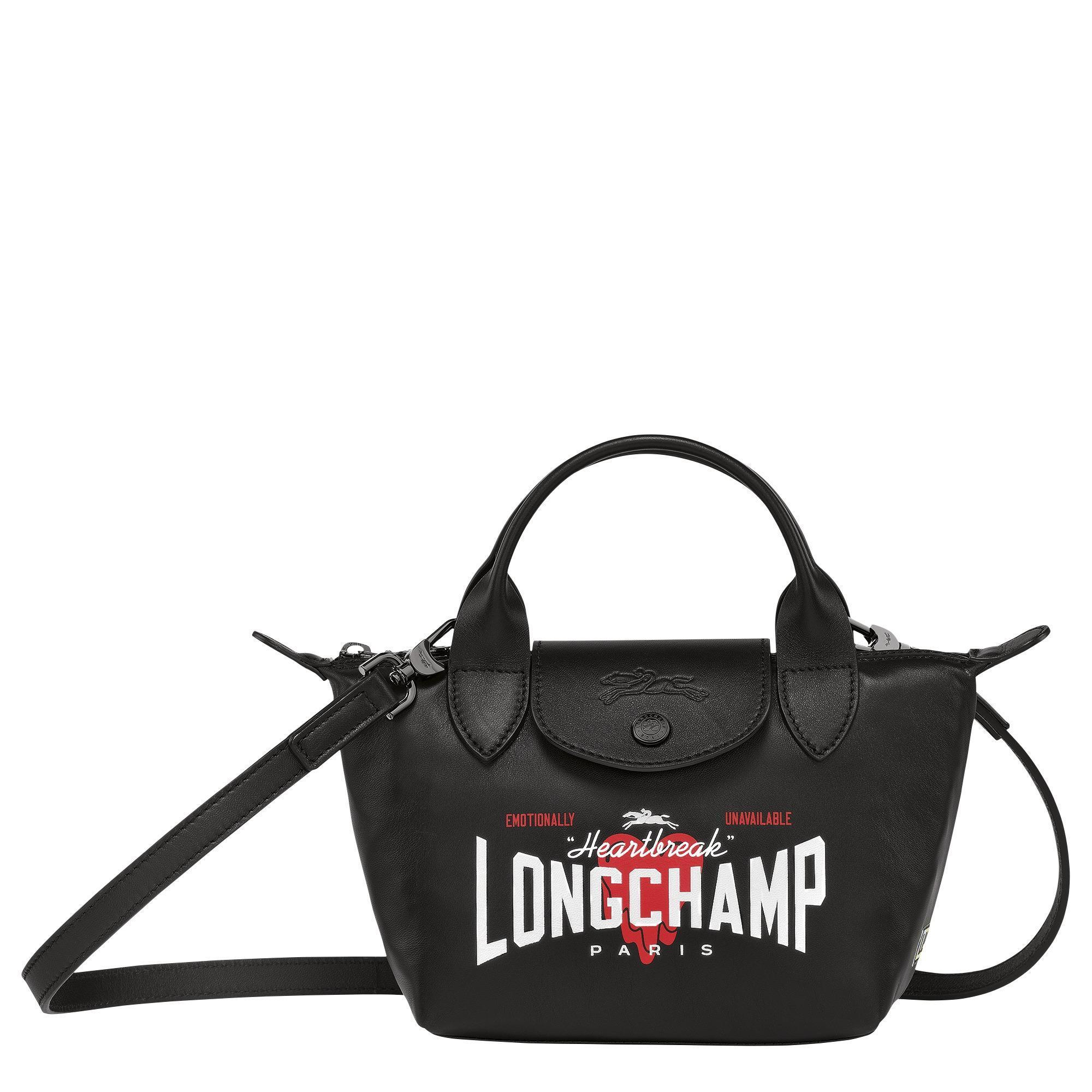LONGCHAMP x EU聯名系列Le Pliage Cuir迷你手提包。NT$17,800。（LONGCHAMP提供）