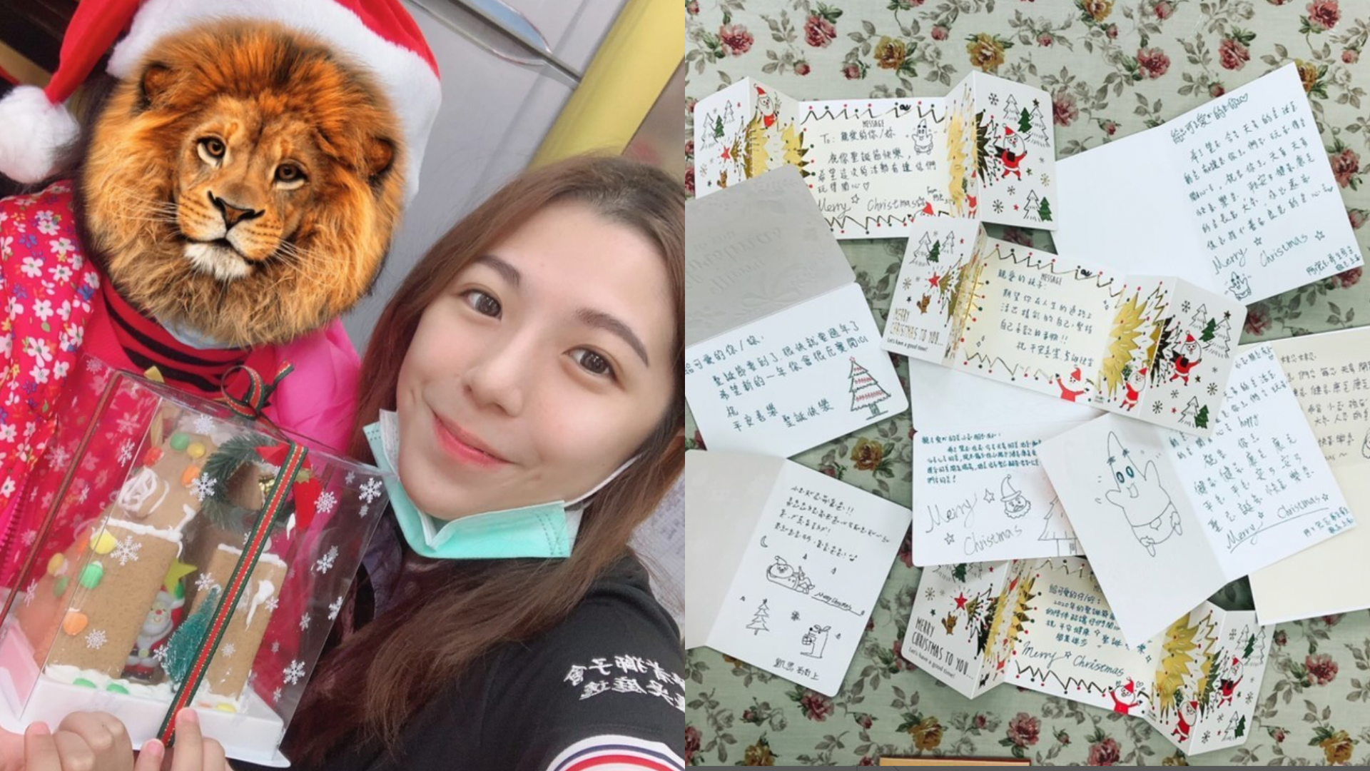 已卸下會長身分的吳庭逸,與現任會長共同主辦育幼院耶誕活動。(吳庭逸提供)