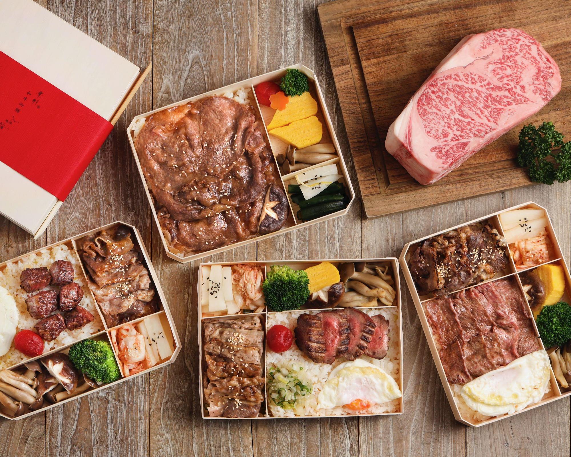 和牛燒肉專家「樂軒和牛專門店」出手推的便當,就是超澎湃的肉+肉和牛雙拼主菜。(樂軒提供)