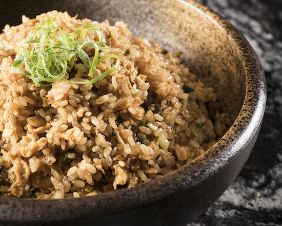 「樂軒招牌和牛炒飯」,炒得粒粒分明。(280元/份,樂軒提供)