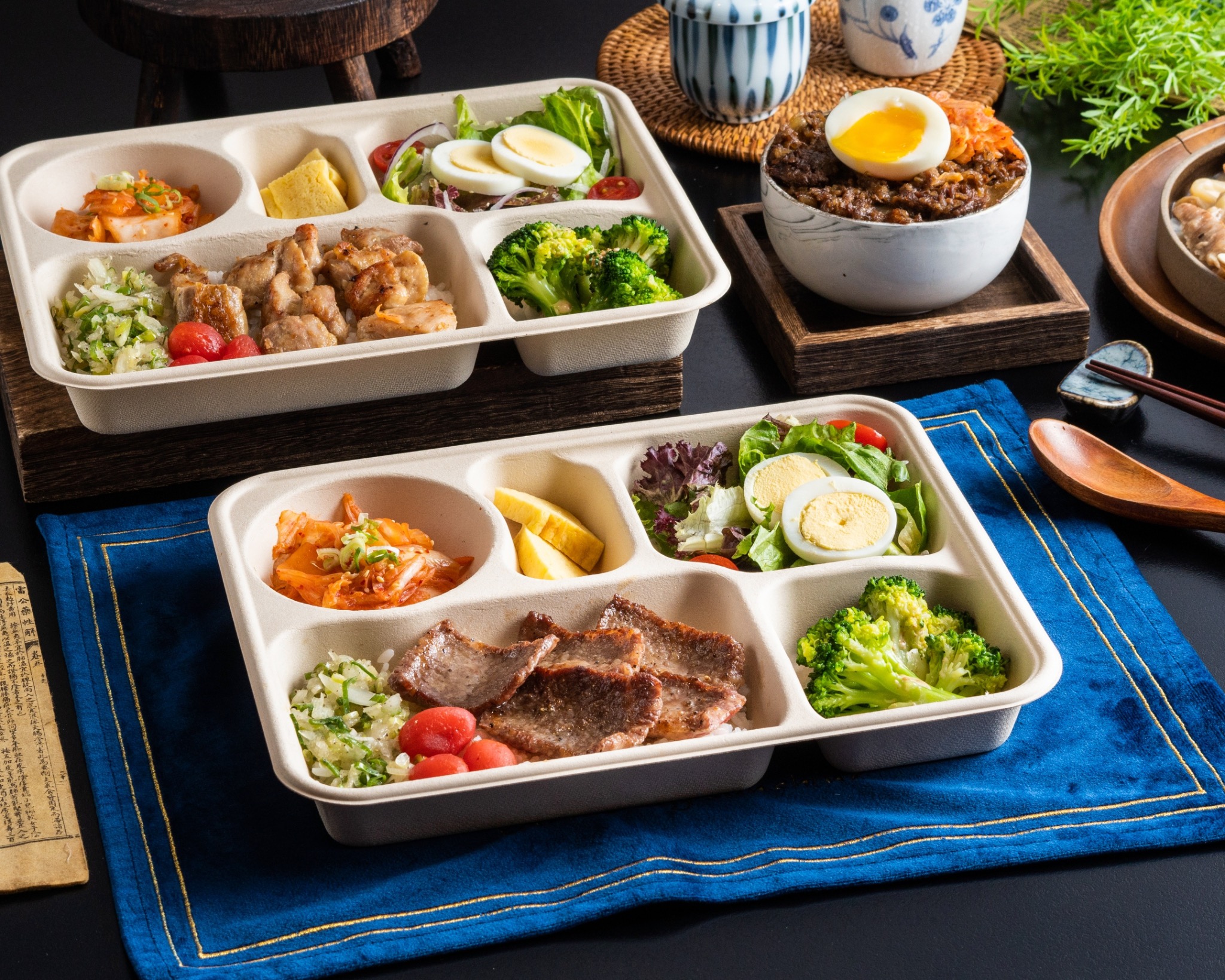 防疫期間,「發肉燒肉餐酒」將人氣肉品做成便當,有「發肉精修Prime大理石無骨牛小排便當」(前,390元/個,Uber Eats提供)。