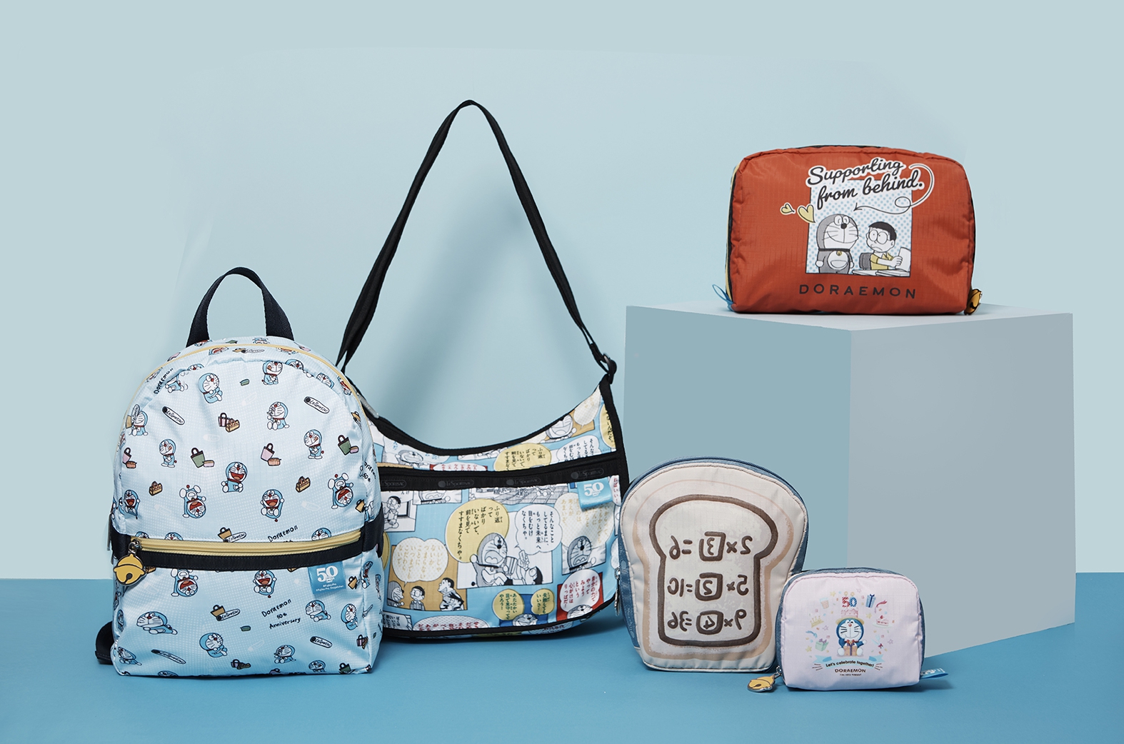 Doraemon x LeSportsac聯名系列推出，今開賣。（LeSportsac提供）