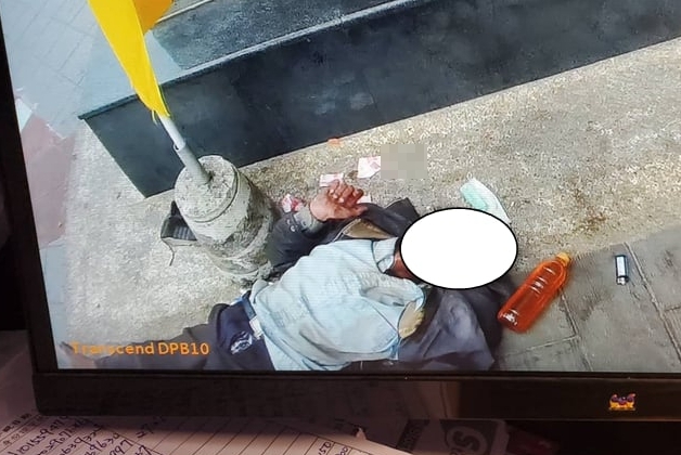 松山慈祐宮前驚傳有人發燒路倒、送醫不治。（翻攝自秦慧珠臉書）