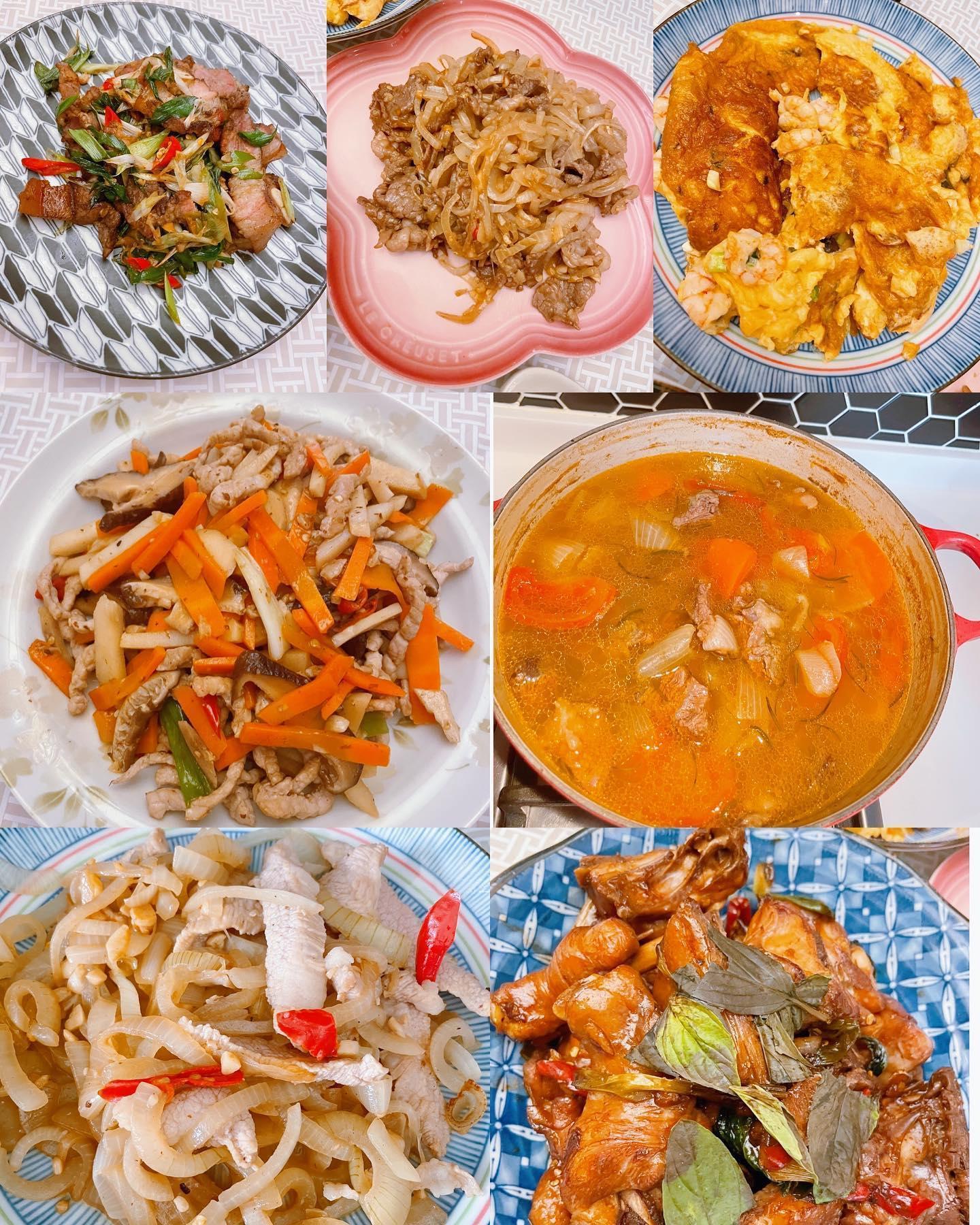 林心如從生鮮網購app採買,每天都在想要煮什麼菜。(翻攝自林心如臉書)