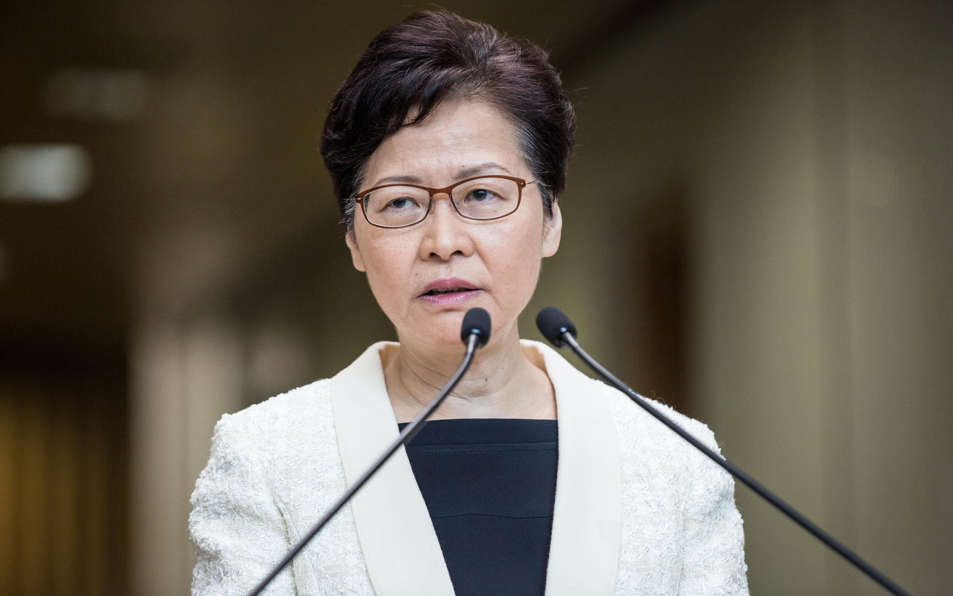 對於黎智英財產遭凍結，香港特首林鄭月娥則稱，此舉更能鞏固香港於國際金融中心的地位。（資料照）