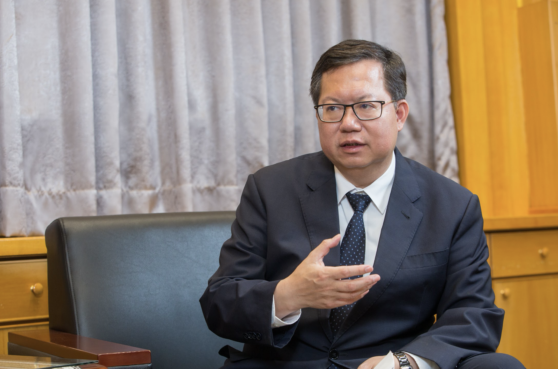 桃園市長鄭文燦今日表示,水情燈號進入橙燈是必然的,將進行2階段限水。(資料照)