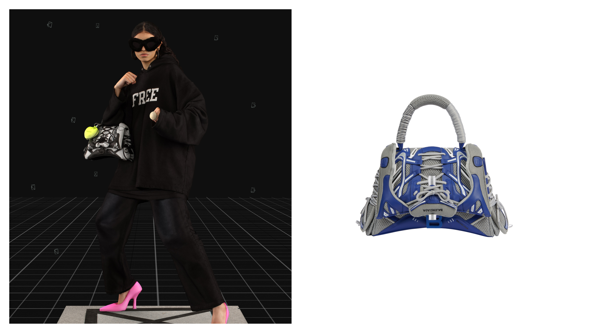 2021秋季BALENCIAGA推出了由兩款超夯單品所結合的新包款Sneakerhead。（BALENCIAGA提供）