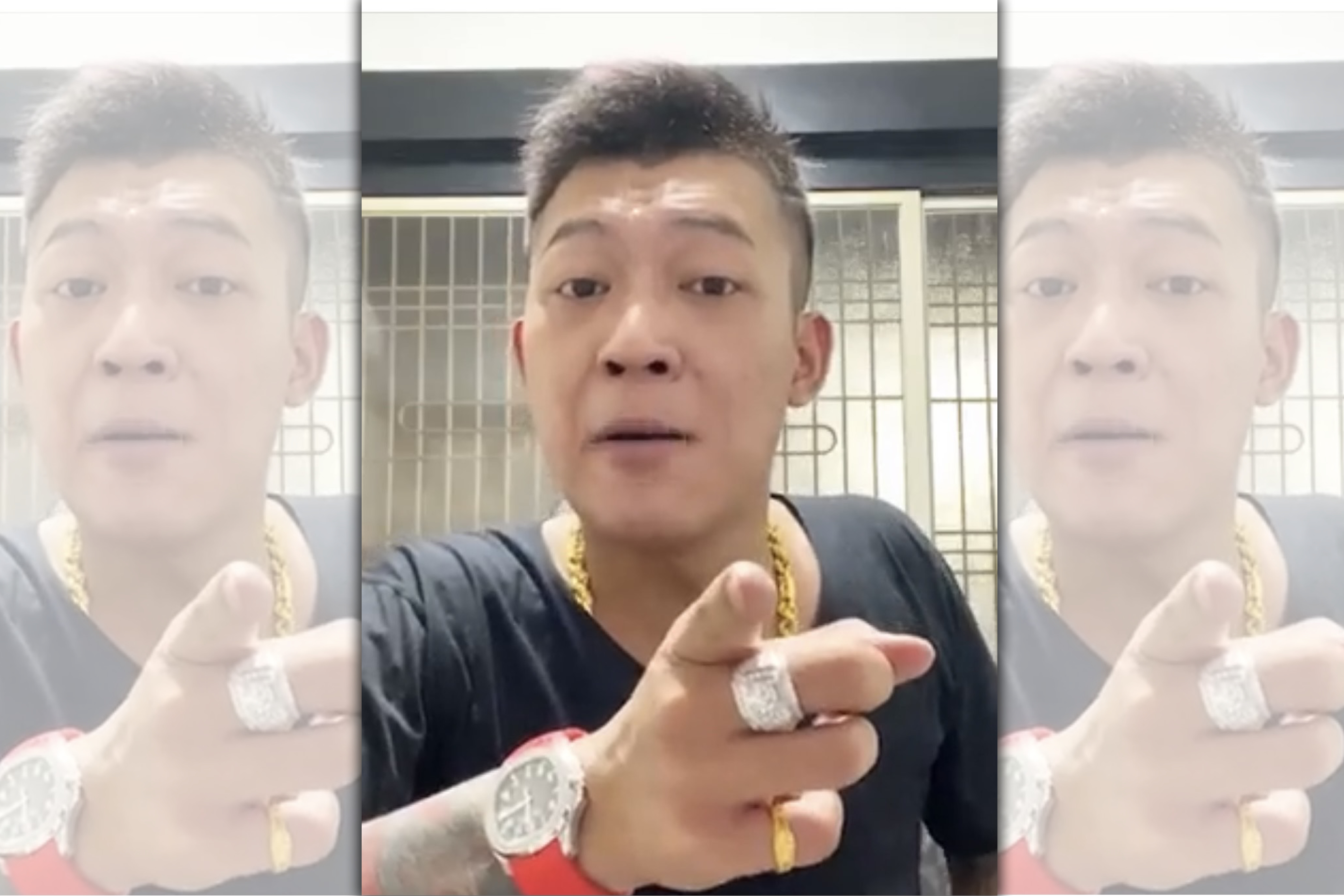 鳳梨直播痛批有些老人家喜歡群聚在公園賭博，或在騎樓下聊是非。（翻攝鳳梨臉書）