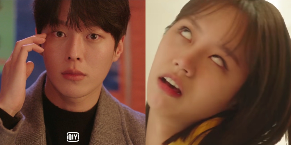 惠利在愛奇藝原創韓劇《我的室友是九尾狐》飾演99年生的大學生，毫無偶包翻白眼的表情讓人印象深刻。（左為愛奇藝國際站提供，右圖翻攝自愛奇藝國際站）