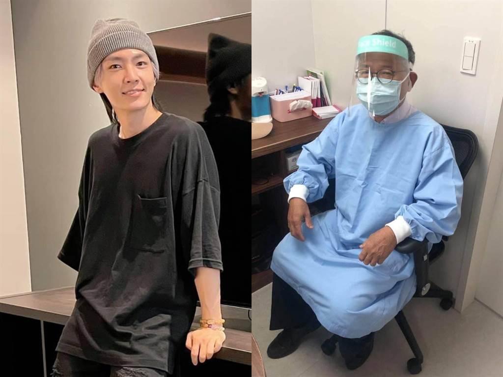 炎亞綸父親是台大退休名醫，在台大偶爾還有門診，不過看診與回家時總是為了家人，做好防護措施。（翻攝自炎亞綸粉絲專頁）