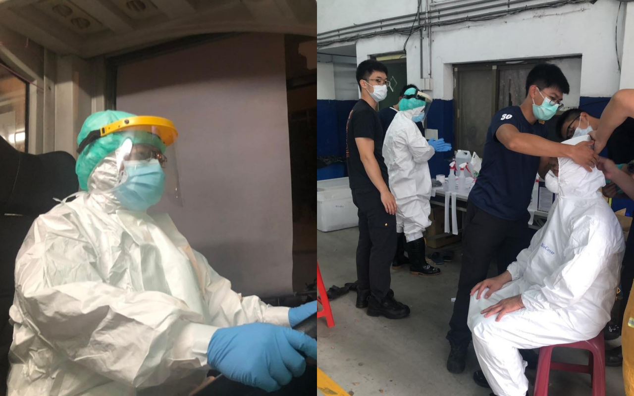 北市消防局與交通局合作成立「專責運輸隊」，運送快篩陽性或PCR確診病患，引起正反兩極評論。（翻攝自柯文哲臉書）