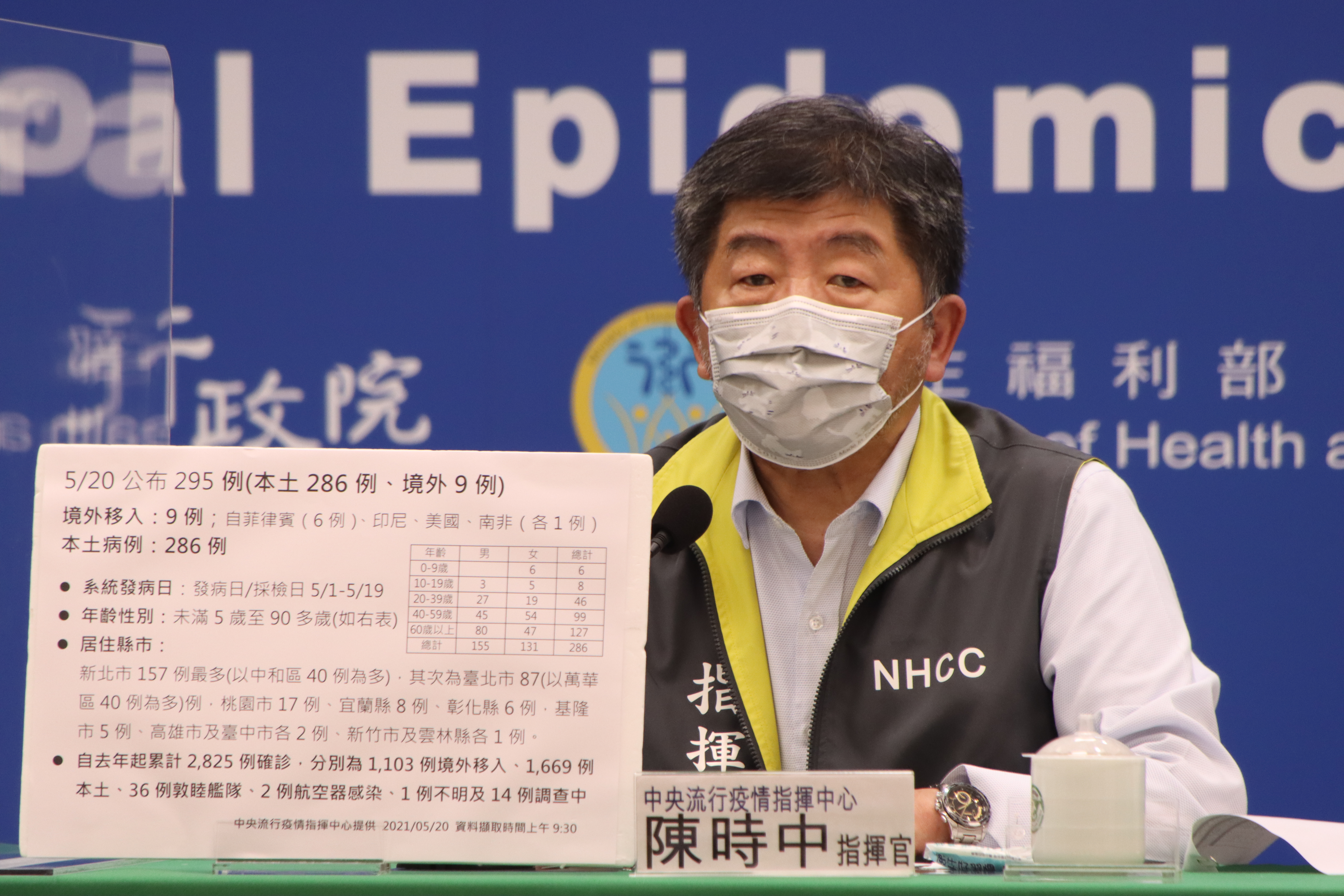 中央流行疫情指揮中心指揮官陳時中今證實，已有莫德納疫苗的標準品送達台灣。（指揮中心提供）