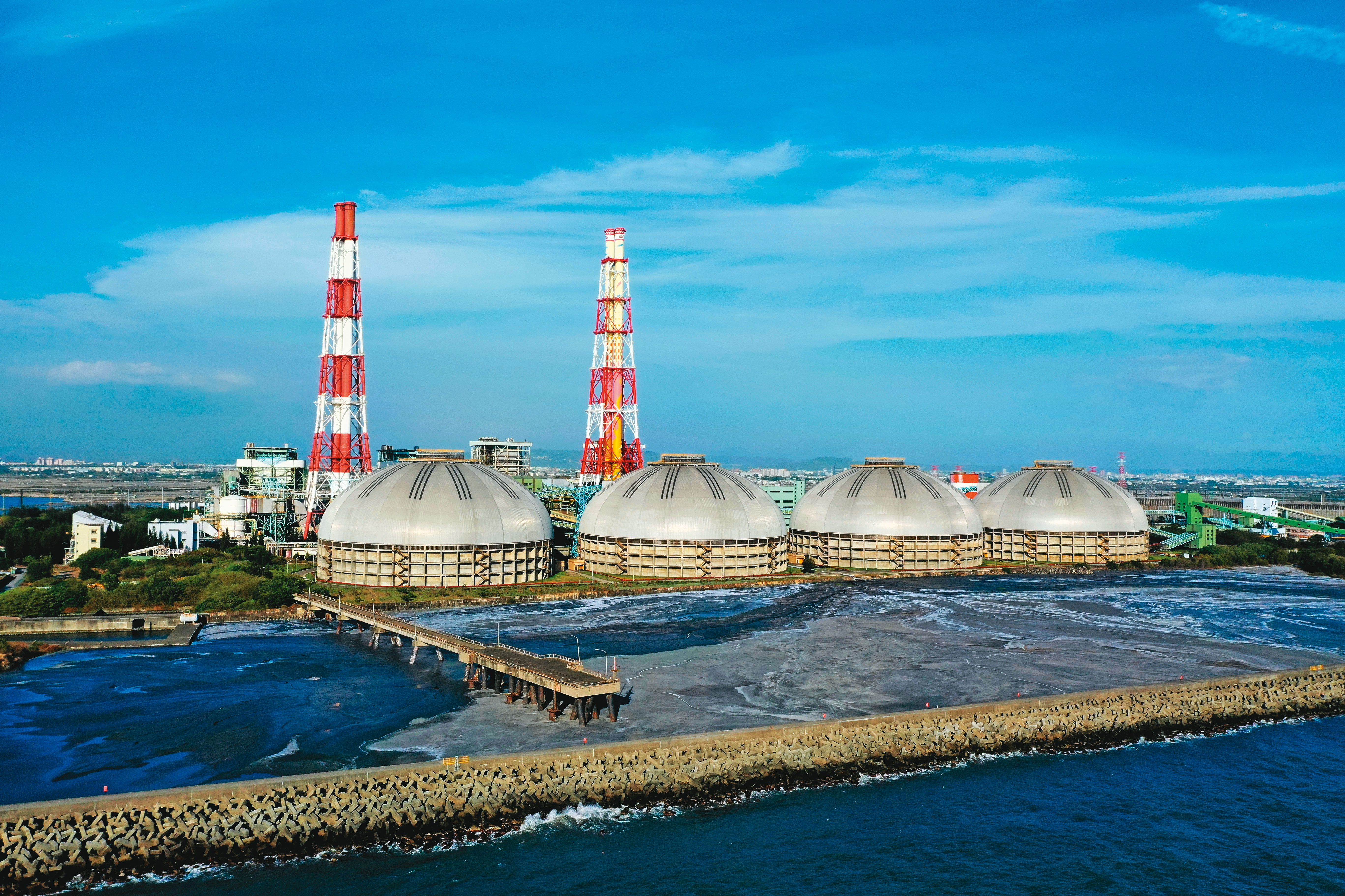 興達電廠1週內2次跳機，為能源轉型投下變數。（林韋言攝）