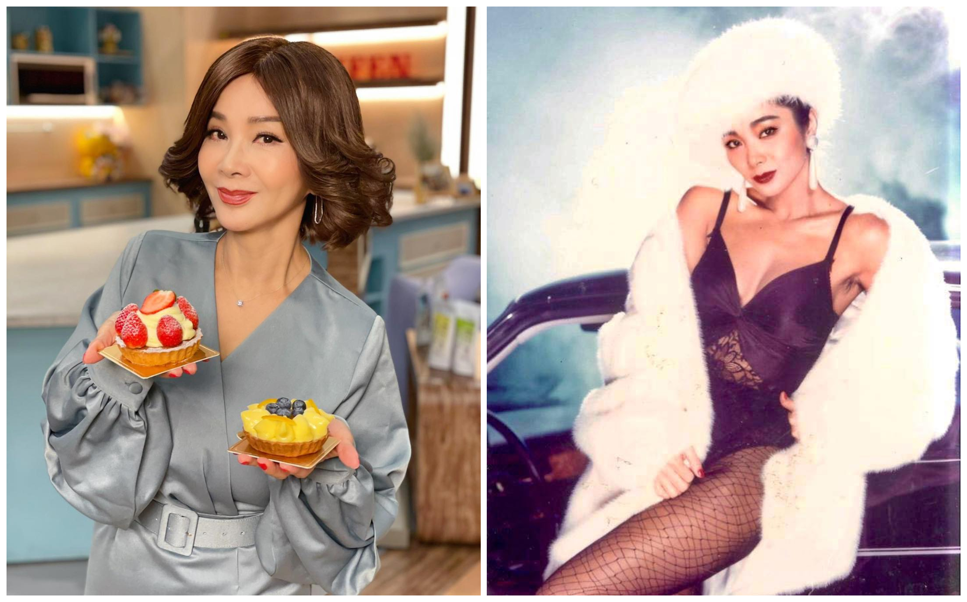 陳美鳳昨分享30年前舊照（右），網友看了血脈賁張。（翻攝陳美鳳臉書）