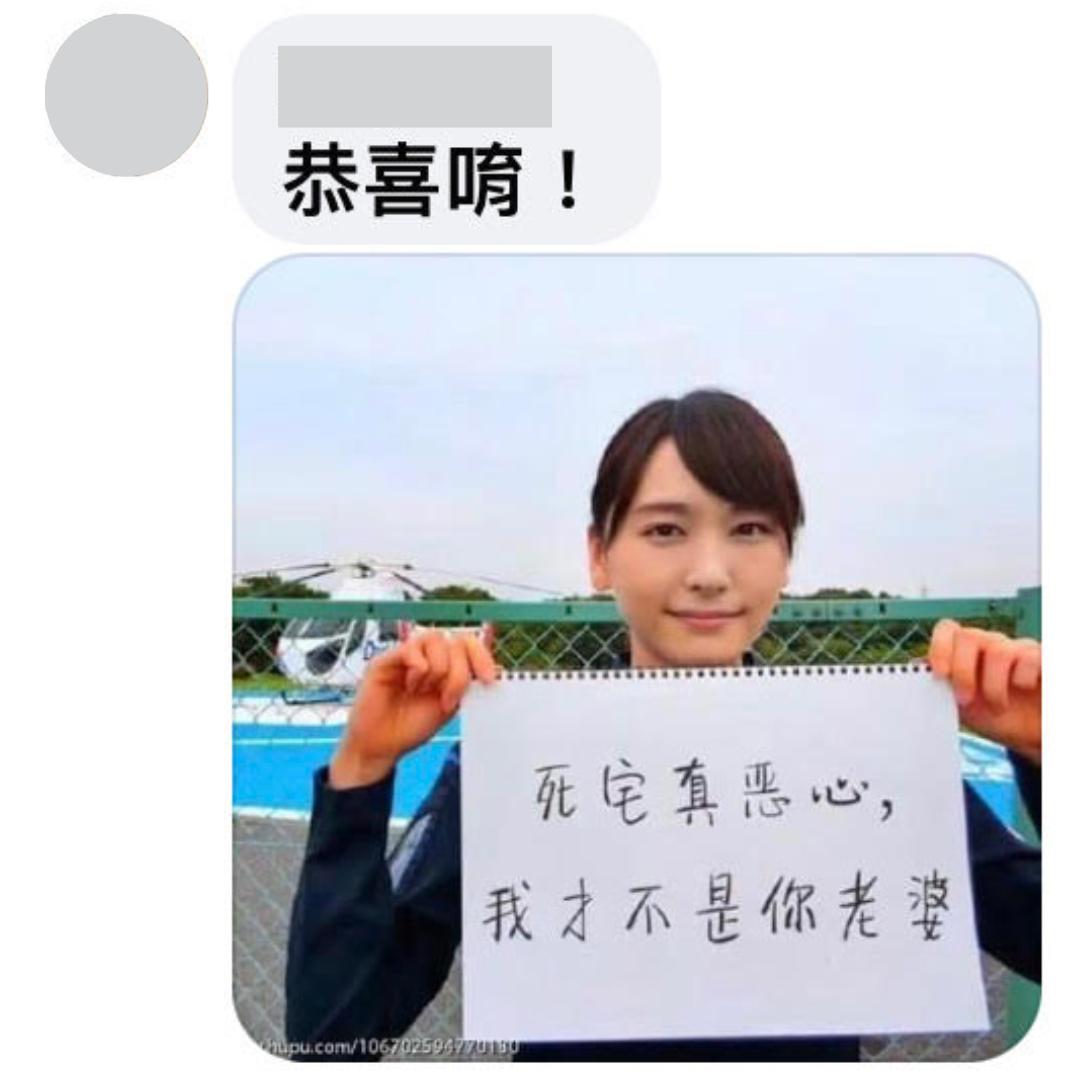 新垣結衣從「國民老婆」變成星野源一人的老婆，被許多人視為世界末日，但也有人大方獻上祝福。（翻攝自臉書）