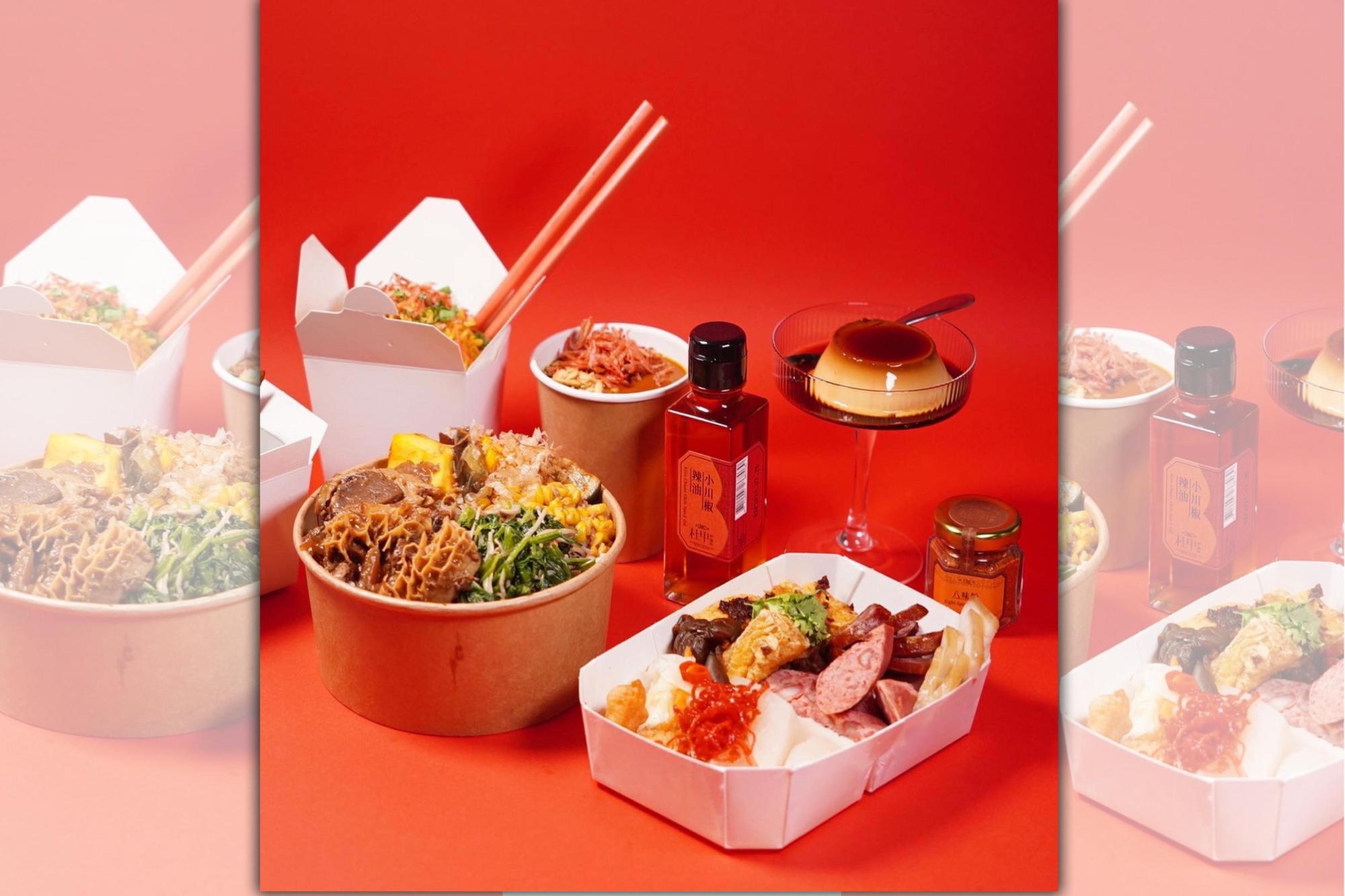 「豊賀大酒家」與「週末炸雞俱樂部」「杜甲A-Ma」等品牌聯手推出外賣便當。(豊賀大酒家提供)