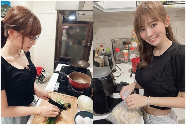 女星林莎PO出居家防疫美照，好身材展露無遺。（翻攝自林莎臉書）