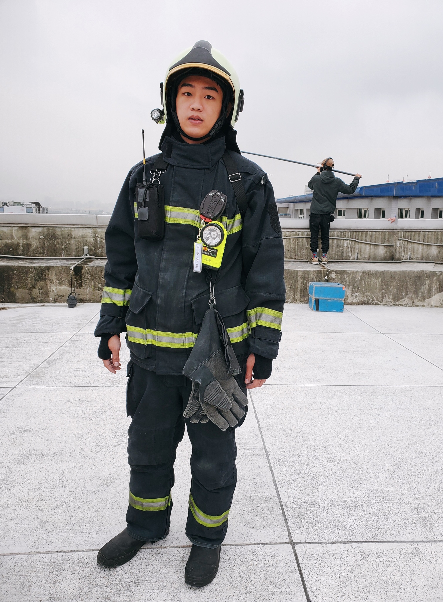 謝章穎拍戲期間狂操，體脂掉了8%。（喜鵲娛樂提供）