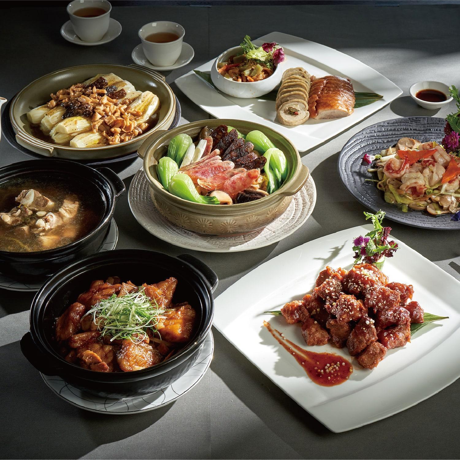 「6人豪華分享餐」除了臘味、滷水，還有海鮮跟蒸飯，更加澎湃。（3,680元／套）  （台北美福大飯店提供）