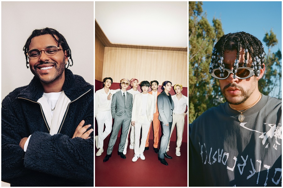 2021告示牌音樂獎揭曉，BTS、威肯、拉丁藝人壞痞兔都風光。（MRC Entertainment提供）