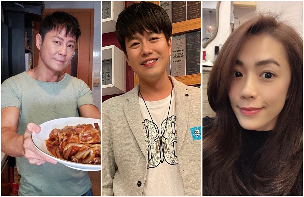 蔡一傑（左起）去年在網上開節目教煮菜，反應熱烈；李易拍攝做菜影片已經一年多； 柯以柔離婚後轉戰直播賣東西，再加開節目教煮菜，收入更勝從前。（翻攝蔡一傑微博、柯以柔臉書、李易臉書）