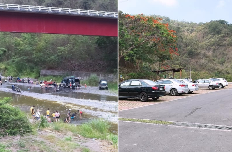 看到許多漢人來登山戲水，無視防疫規定，讓柯自強感嘆「同島一命，有嗎？」（翻攝自柯自強臉書）