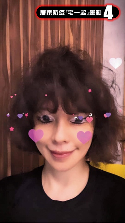徐若瑄整整一週都在家帶小孩，真是太崩潰了！她使出大絕招，畫上假眼睛偷偷休息。（翻攝自徐若瑄IG）