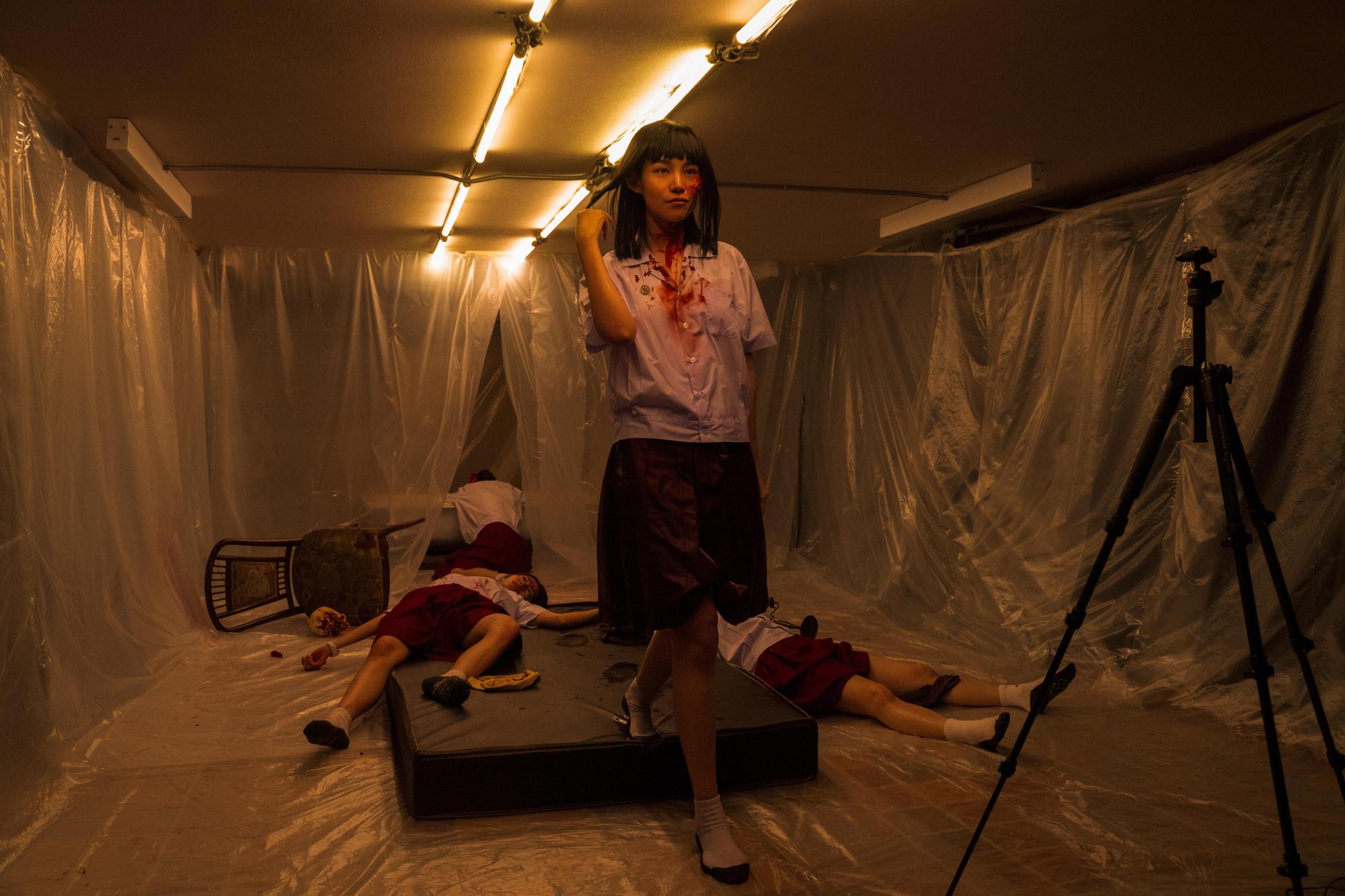 女星「凱蒂」琦察雅阿瑪塔飾演諾娜，在《轉學來的女生》飾演不斷踢爆校園黑暗內幕的諾娜。（Netflix提供）