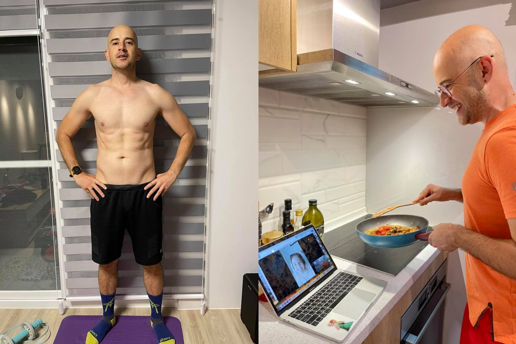 吳鳳在家也練身材，不過會讓自己穿少少，減少開冷氣的時間。（翻攝自吳鳳臉書）